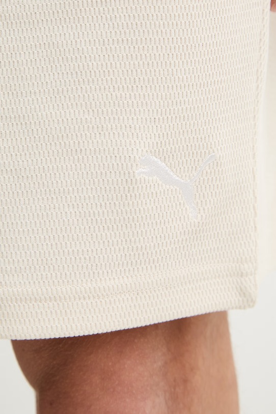 Puma szorty dresowe męskie z bawełną Essential Elevated beżowy 692021