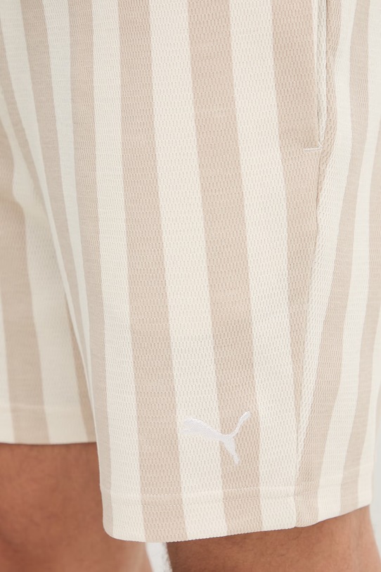 Puma szorty dresowe męskie z bawełną Puma Class beżowy 692355