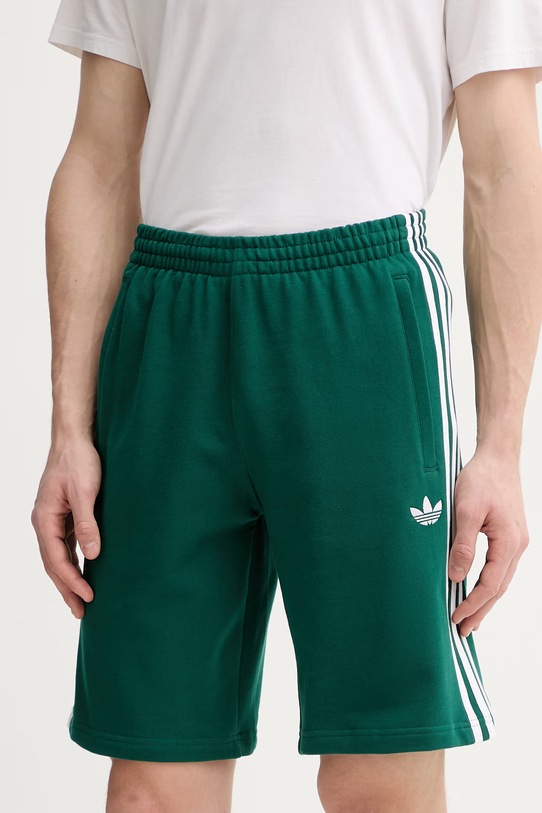 adidas Originals szorty bawełniane aplikacja zielony KE3563