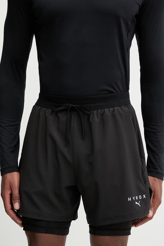Puma szorty treningowe Dryelite HYROX z elastanem czarny 528566