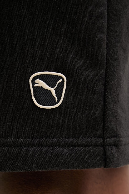 Βαμβακερό σορτσάκι Puma Essential Elevated μαύρο 692017