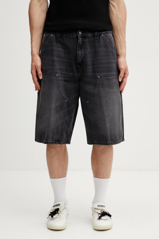 Carhartt WIP OG Aden Double Knee Short szorty jeansowe męskie czarny I036272.89B7