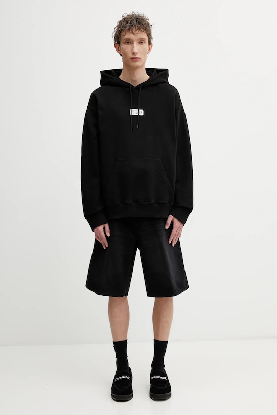 Rifľové krátke nohavice Carhartt WIP OG Single Knee Short I036308.89B7 čierna