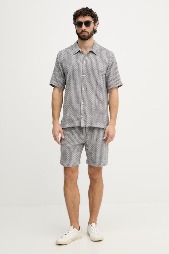 Mos Mosh Σορτς ανδρικά με βαμβάκι Floyd 509470 σκούρο μπλε SS26