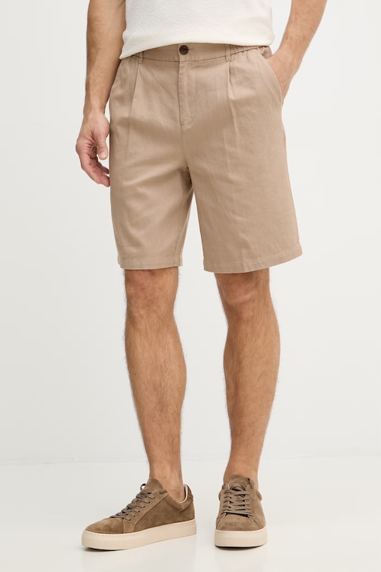 Mos Mosh σορτς ανδρικά με λινό Baldo μπεζ 510160