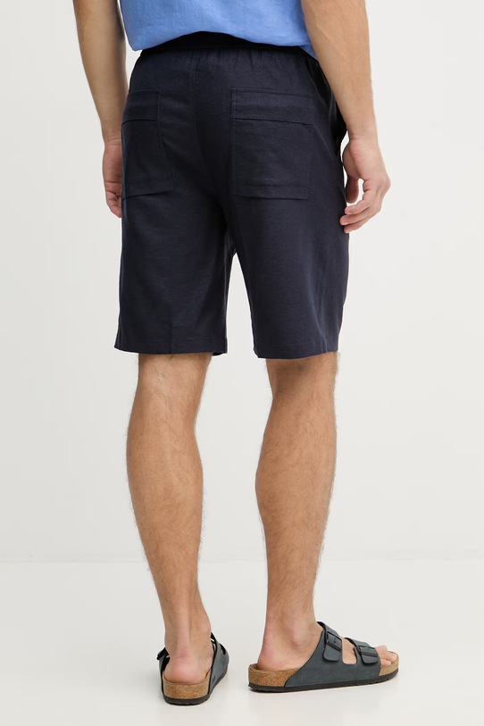 Ρούχα Mos Mosh σορτς ανδρικά με λινό Mavi 510190 σκούρο μπλε