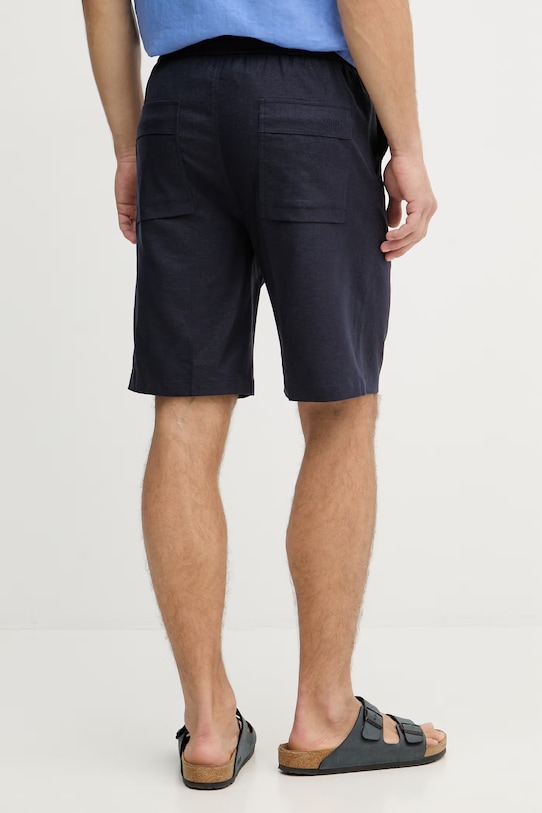 Ρούχα Mos Mosh σορτς ανδρικά με λινό Mavi 510190 σκούρο μπλε