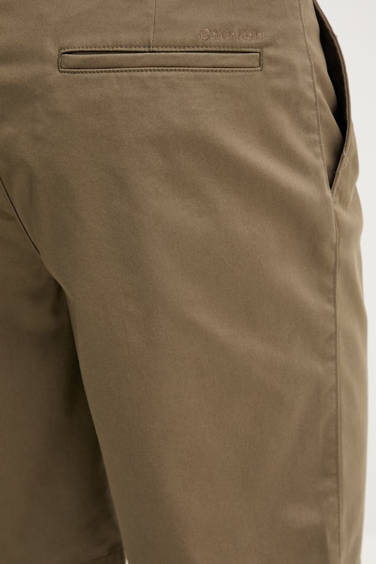 Calvin Klein kratke hlače moške iz bombaža zelena LV04LB600G