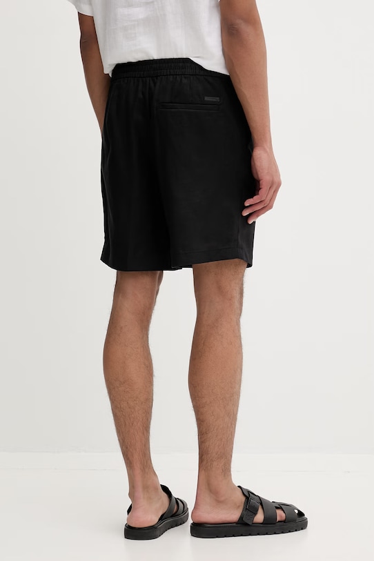 Odjeća Calvin Klein kratke hlače za muškarce s lanom LV04LF620G crna