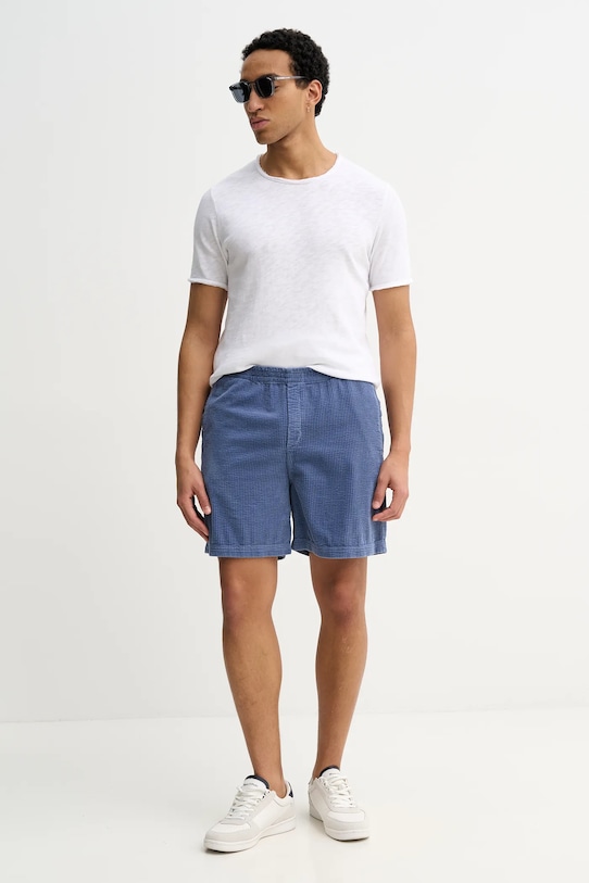 American Vintage szorty sztruksowe MPADO09B niebieski SS26