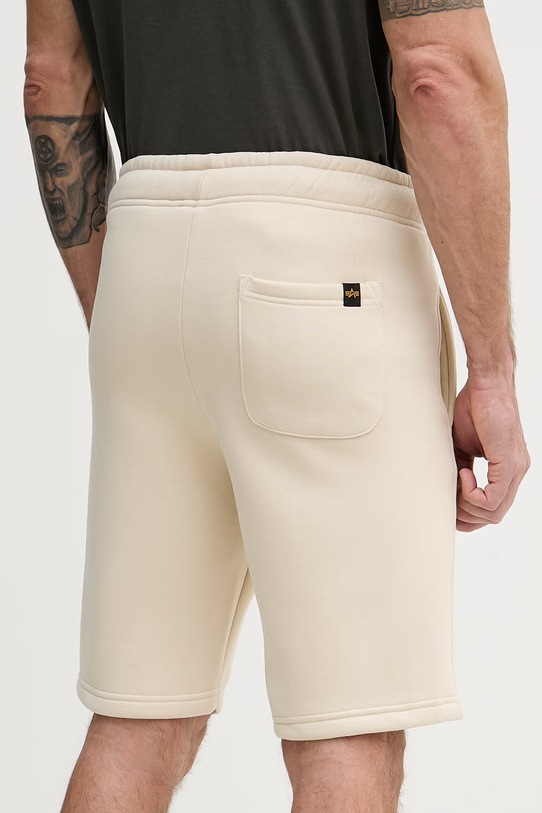 Odzież Alpha Industries szorty dresowe męskie z bawełną Camo Jogger Shorts 156377 beżowy
