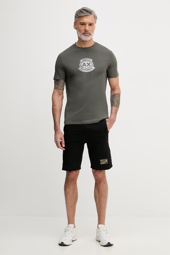 Alpha Industries szorty dresowe męskie z bawełną Camo Jogger Shorts 156377 czarny SS26