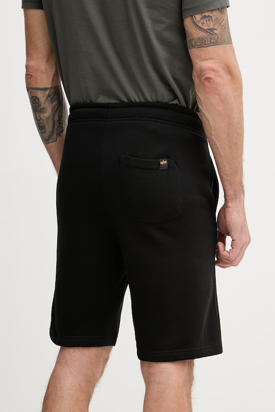 Odzież Alpha Industries szorty dresowe męskie z bawełną Camo Jogger Shorts 156377 czarny