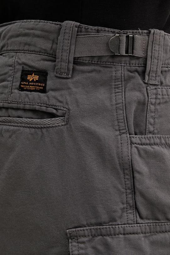 Alpha Industries szorty cargo męskie bawełniane Canvas Cargo Short szary 156264