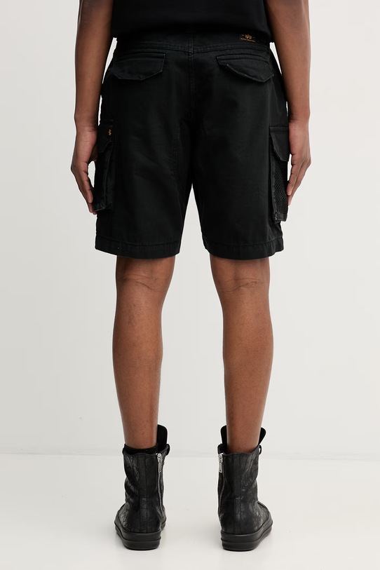 Odzież Alpha Industries Mesh Utility szorty cargo bawełniane męskie 266251 czarny