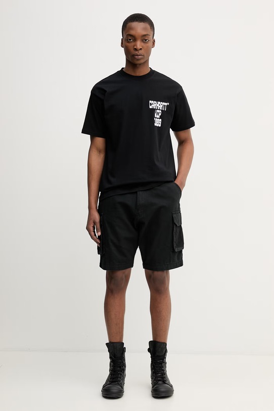 Alpha Industries Mesh Utility szorty cargo bawełniane męskie 266251 czarny