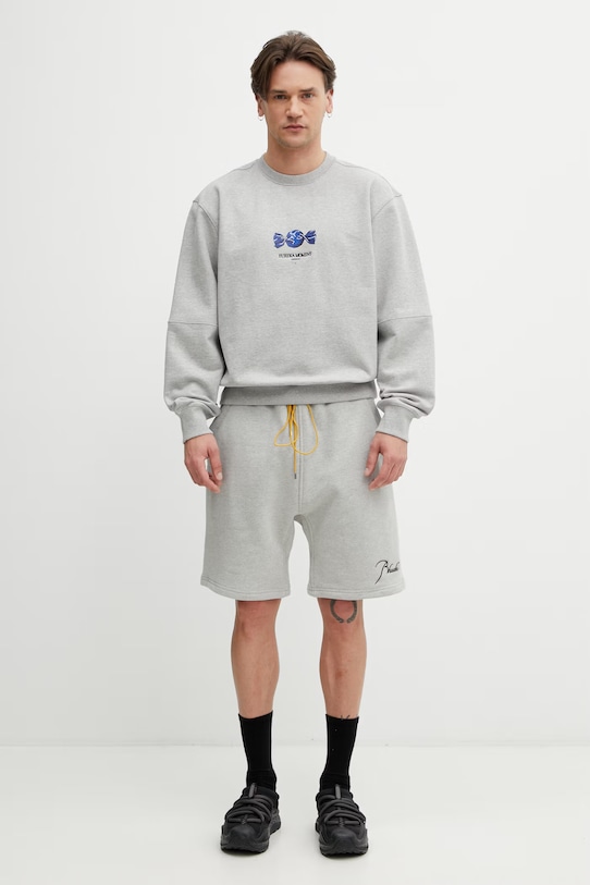 RHUDE Classique szorty dresowe z bawełny męskie RHSS26SH01829 szary