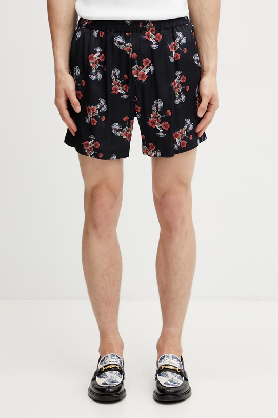 RHUDE Turbo Floral шорти віскозні чоловічі чорний RHSS26SH01358