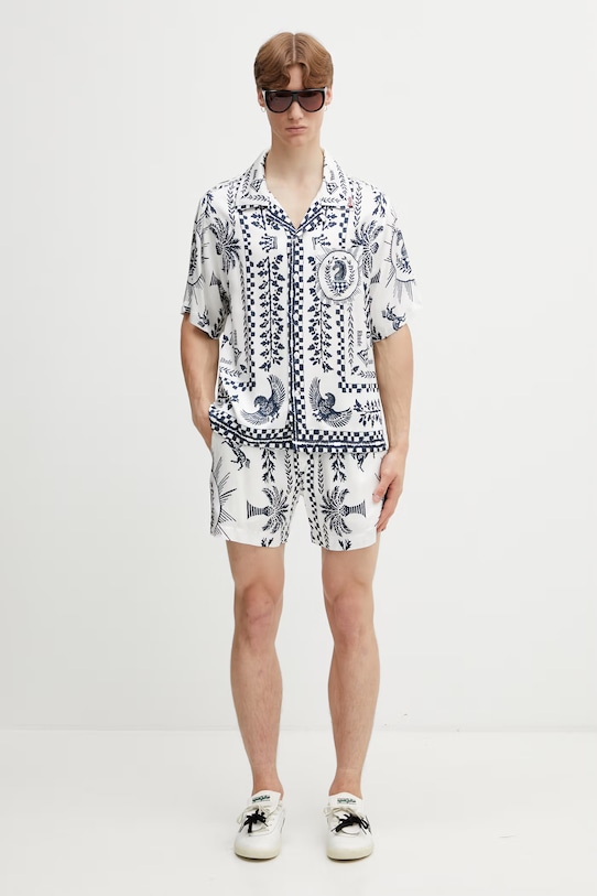 RHUDE Regista Tile шорти віскозні чоловічі RHSS26SH02358 білий