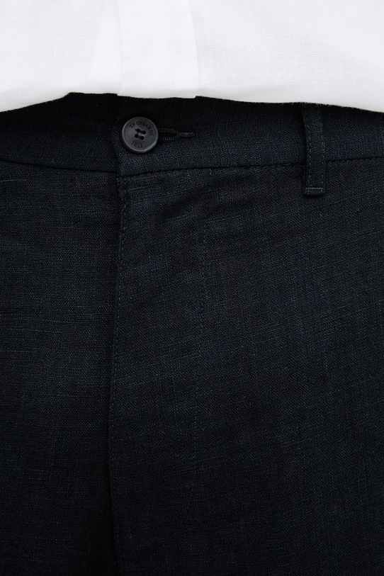 Trussardi szorty chino męskie lniane granatowy P025M000117N