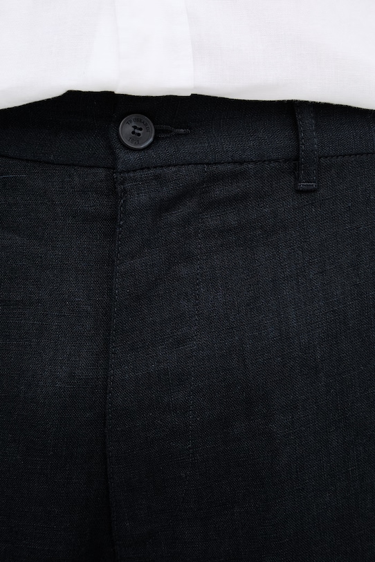 Trussardi szorty chino męskie lniane granatowy P025M000117N