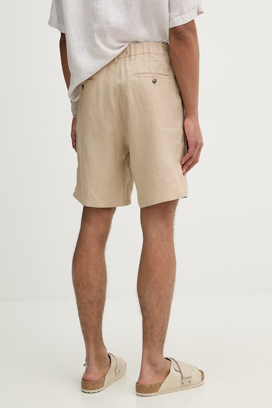 Odzież Trussardi szorty chino męskie lniane P025M000117N beżowy