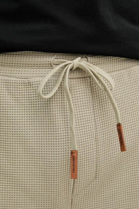 Trussardi szorty dresowe męskie bawełniane z elastanem zielony P8078000069N