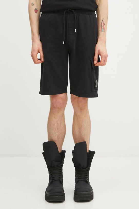 C.P. Company szorty bawełniane bawełna czarny RCCMSB704A002246G