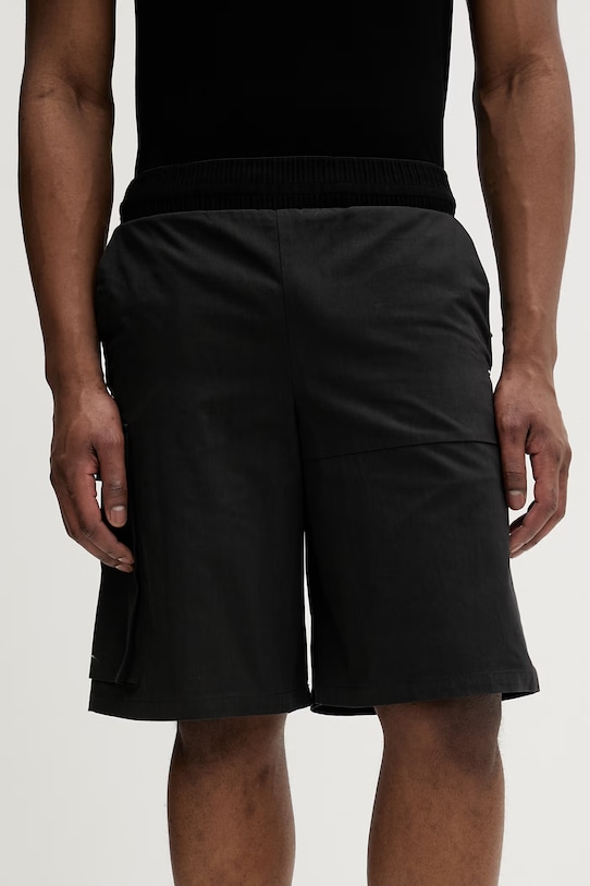 Heliot Emil szorty tkanina czarny SS26PRE.M.10.224.BLK01