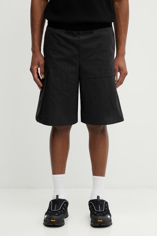 Heliot Emil szorty tkanina czarny SS26PRE.M.10.224.BLK01