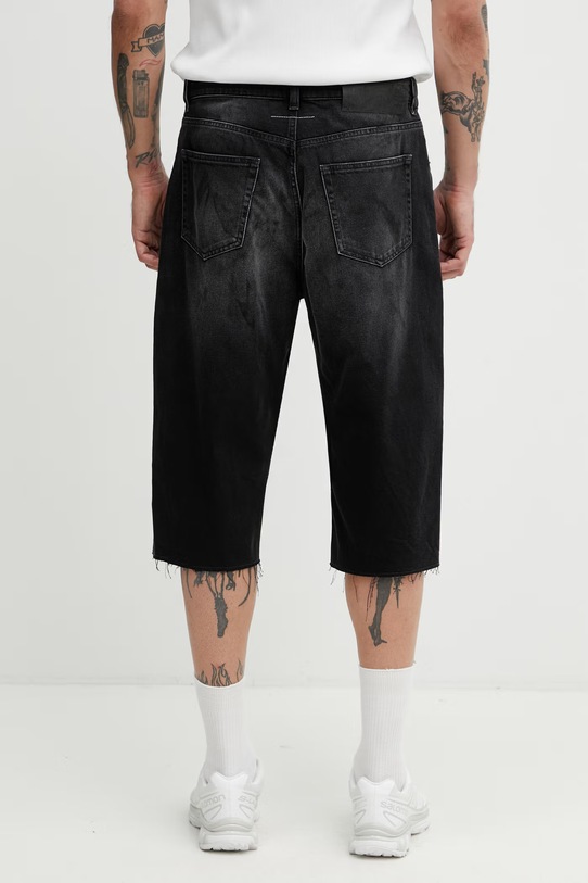 Odzież MM6 Maison Margiela szorty jeansowe męskie SH0MU0014.M30064.961 czarny