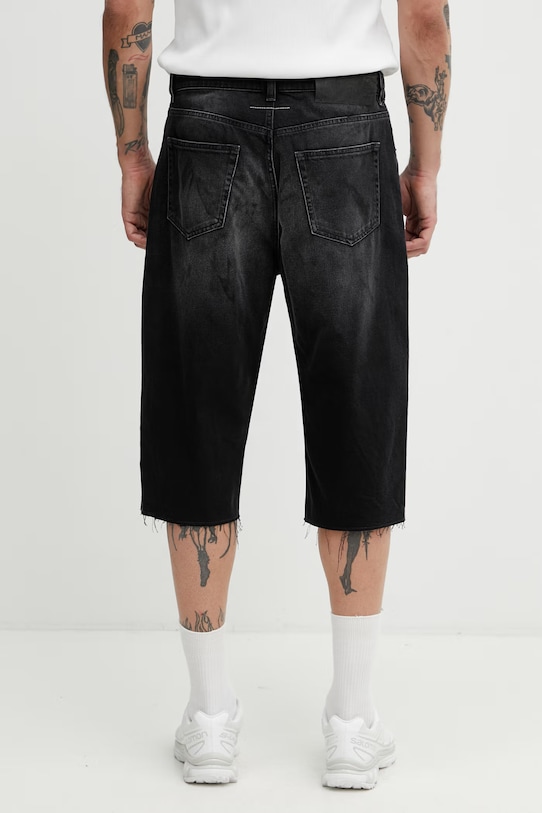 Odzież MM6 Maison Margiela szorty jeansowe męskie SH0MU0014.M30064.961 czarny