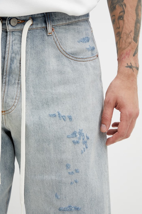 MM6 Maison Margiela szorty jeansowe męskie niebieski SH0MU0014.M30055.962