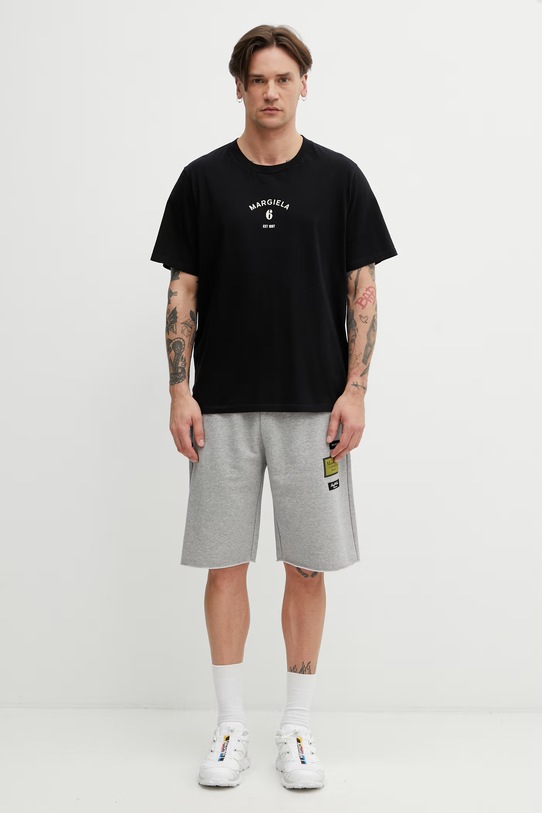 MM6 Maison Margiela szorty dresowe z bawełną męskie SH0MU0027.S25606.857M szary