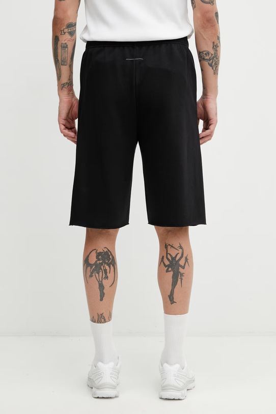 Odzież MM6 Maison Margiela szorty dresowe męskie z bawełną SH0MU0027.S25606.900 czarny
