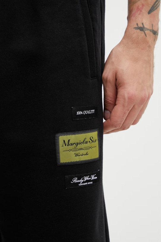 MM6 Maison Margiela szorty dresowe męskie z bawełną czarny SH0MU0027.S25606.900