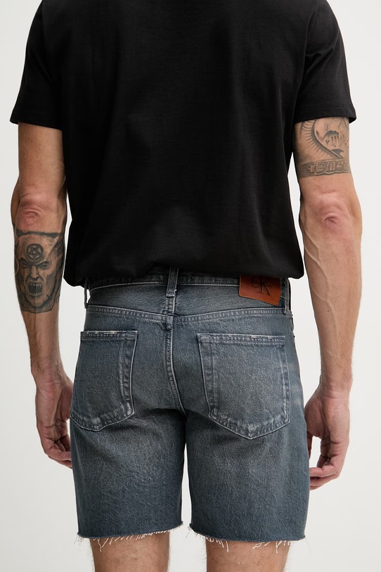 Ρούχα Calvin Klein Jeans σορτς ανδρικά ντένιμ LV04RF788G μπλε