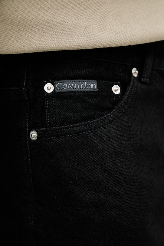 Calvin Klein Jeans kratke hlače muške od trapera crna LV04RF794G