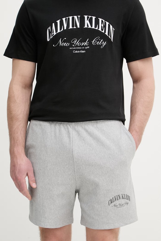 Calvin Klein Jeans σορτς επίσημα ανδρικά με βαμβάκι γκρί LV04RF275G