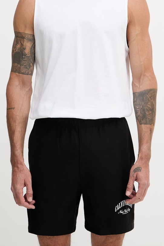 Calvin Klein Jeans sportske kratke hlače muške s pamukom crna LV04RF275G