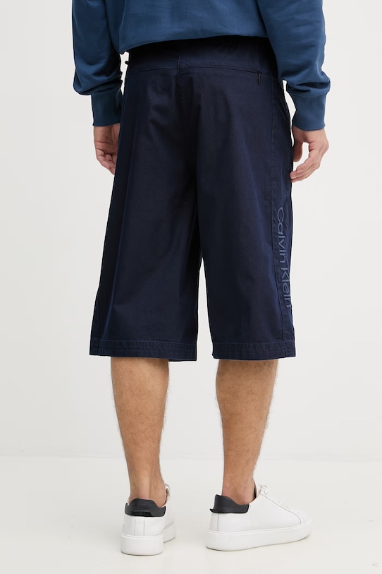 Abbigliamento Calvin Klein Jeans pantaloncini da uomo con cotone LV04RF735G blu navy