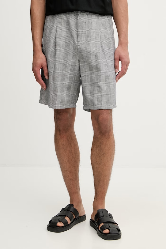 United Colors of Benetton шорти чоловічі з льоном темно-синій 4YQSU901I