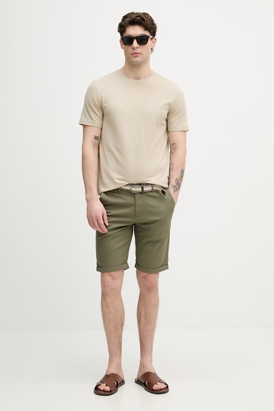 Lindbergh szorty męskie z bawełną 30.505044B zielony SS26