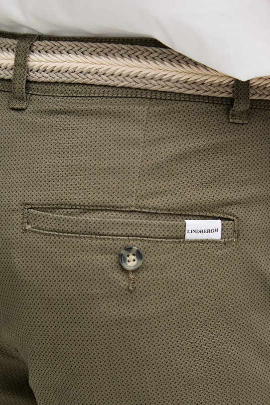 Lindbergh szorty chino męskie bawełniane z elastanem zielony 30.505045B