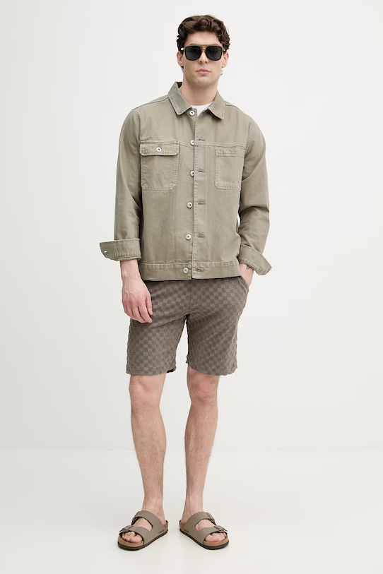 Lindbergh szorty dresowe męskie z bawełną 30.508083 beżowy SS26