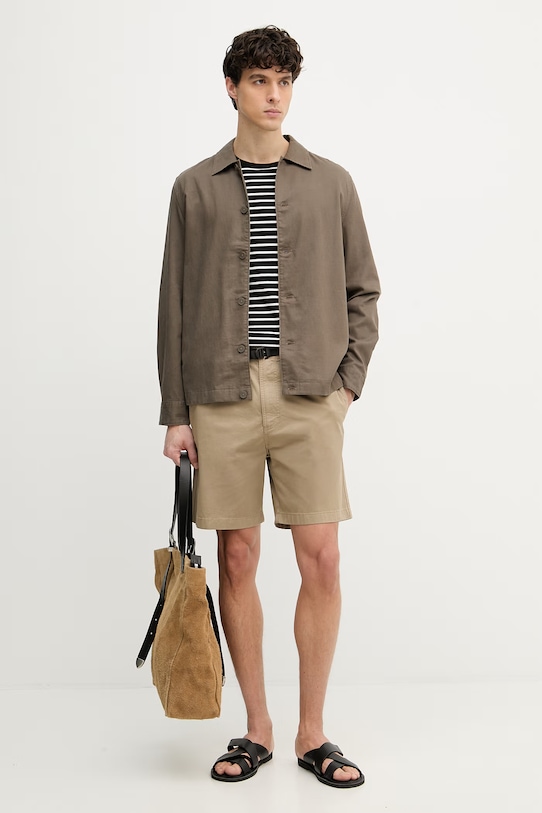 Marc O'Polo szorty męskie bawełniane z elastanem 5000008035 beżowy SS26