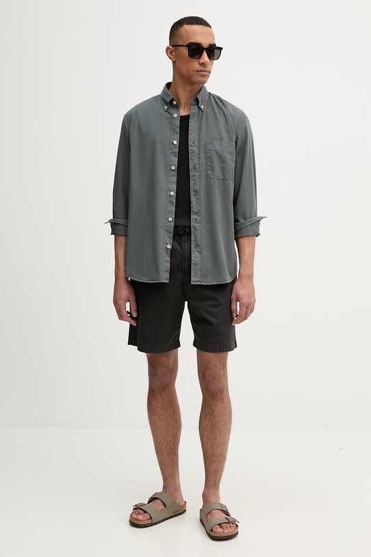 Marc O'Polo szorty męskie bawełniane z elastanem 5000008035 szary SS26