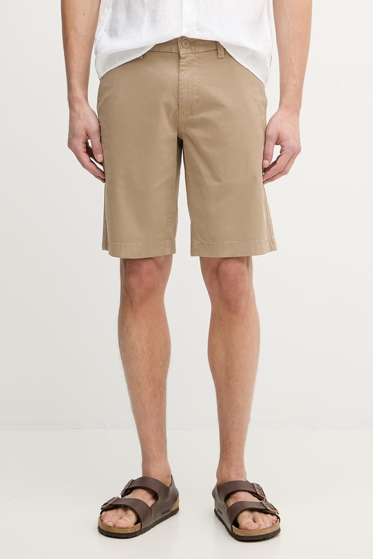 Marc O'Polo szorty męskie bawełniane z elastanem beżowy 5000012812