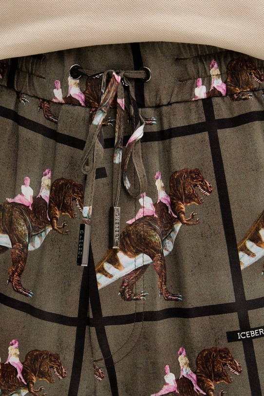 Iceberg šortky pánské z viskózy zelená D100.5292