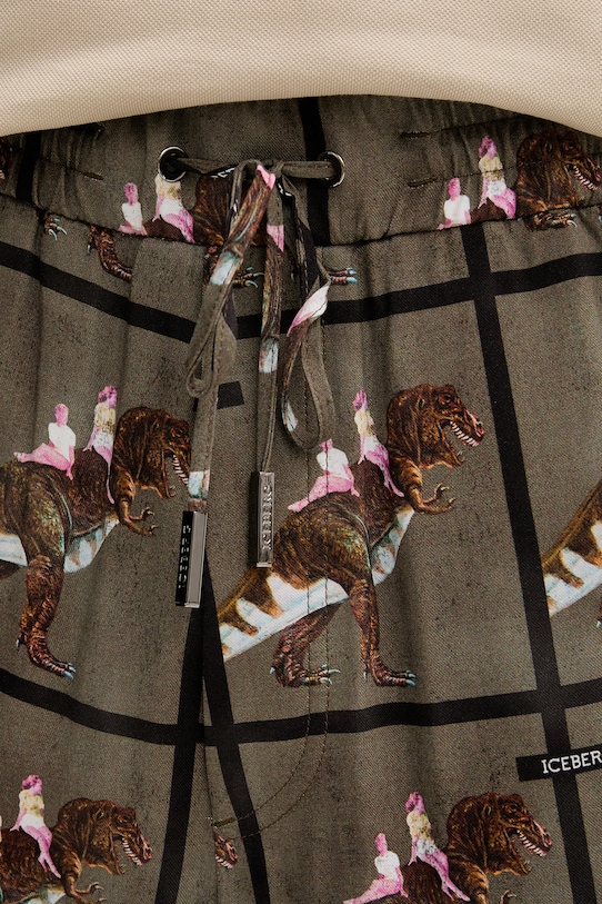 Iceberg šortky pánské z viskózy zelená D100.5292